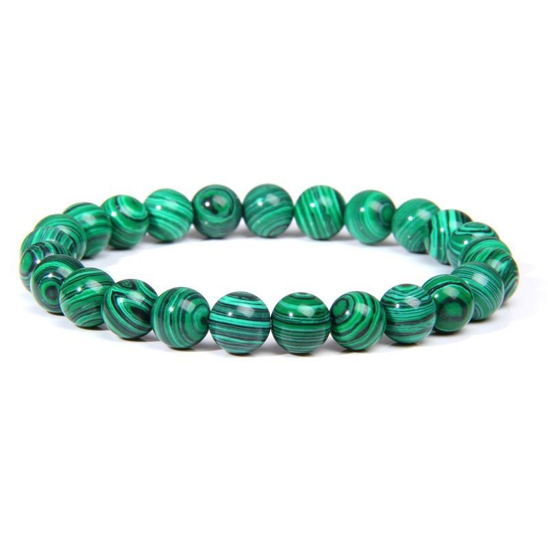 8Mm Natural Stone Bead Bracelet Men's Turquoise Elastic Bracelet.