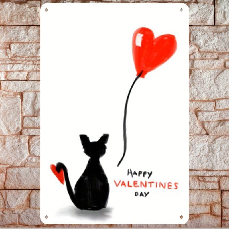 Peinture décorative métallique rétro pour la Saint-Valentin pour chambre à coucher de couples, salon, café, bar, restaurant