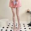 1/2Pairs Sexy Bow Lace Tights Women Bowknot Pearl Hollow Mesh Fishnet Thigh High Stockings Jk Lolita Sweet Girls Tight Pantyhose