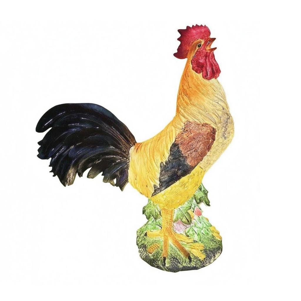 Solar Chicken Statue Resin Hen Yard Farmhouse Style for Landscape Display