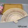 Vintage Sandalwood Folding Fan, Hollow Carved Hand Fan for Wedding & Decor