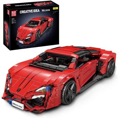 MOULD KING 10117 Technische Auto Bouwsteen MOC Rode Lykens Sport Raceauto Model Assemblage Auto Baksteen Speelgoed Kinderen Kerstcadeau