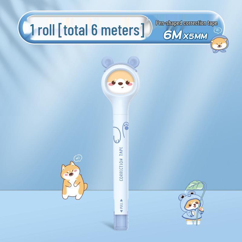 Strapazierfähiges Korrekturband im Stiftformat mit drehbarem, austauschbarem Kern für Schüler