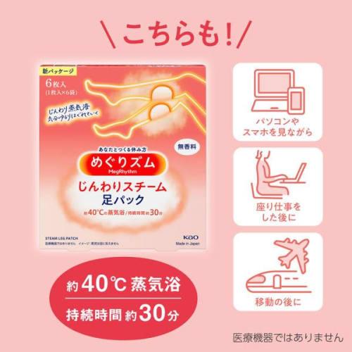 Megurism Carbonated Soft Foot Pack, Lavender Mint Scent, 6 Sheets x 3 Packs, Menthol, Calf and Sole Gel Pack