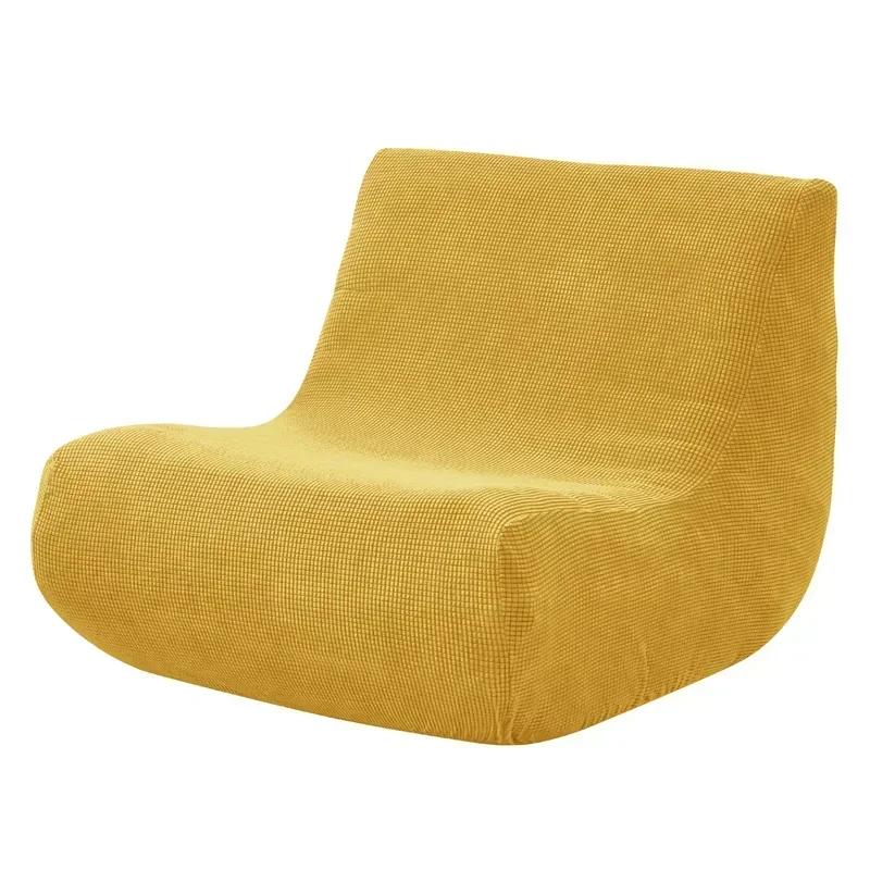 Stretch Polar Fleece Armless Sofa Cover Living Room Solid Lounge Couch Cover All-inclusive Copri Divano Fundas Para Sillones