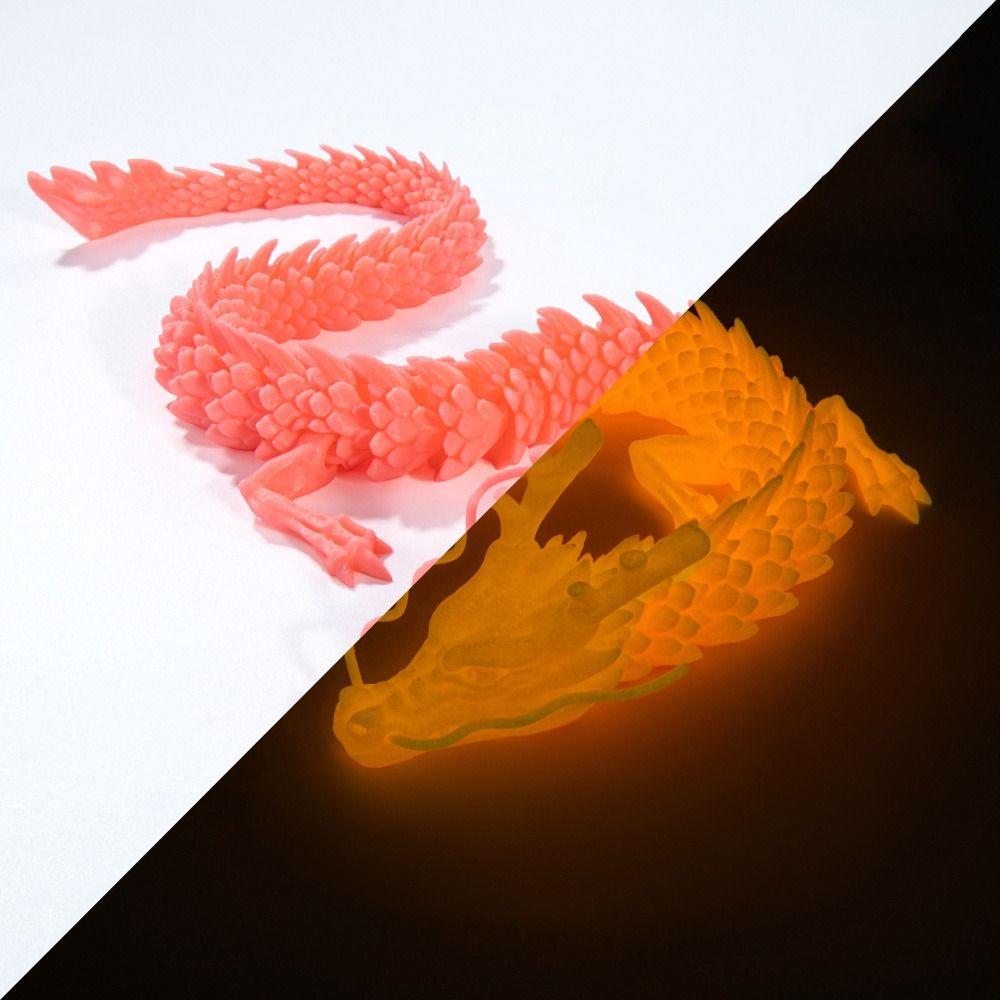 Multicolor 3D Printed Dragon Toy 30/45cm Articulated Chinese Dragon Car Decoration