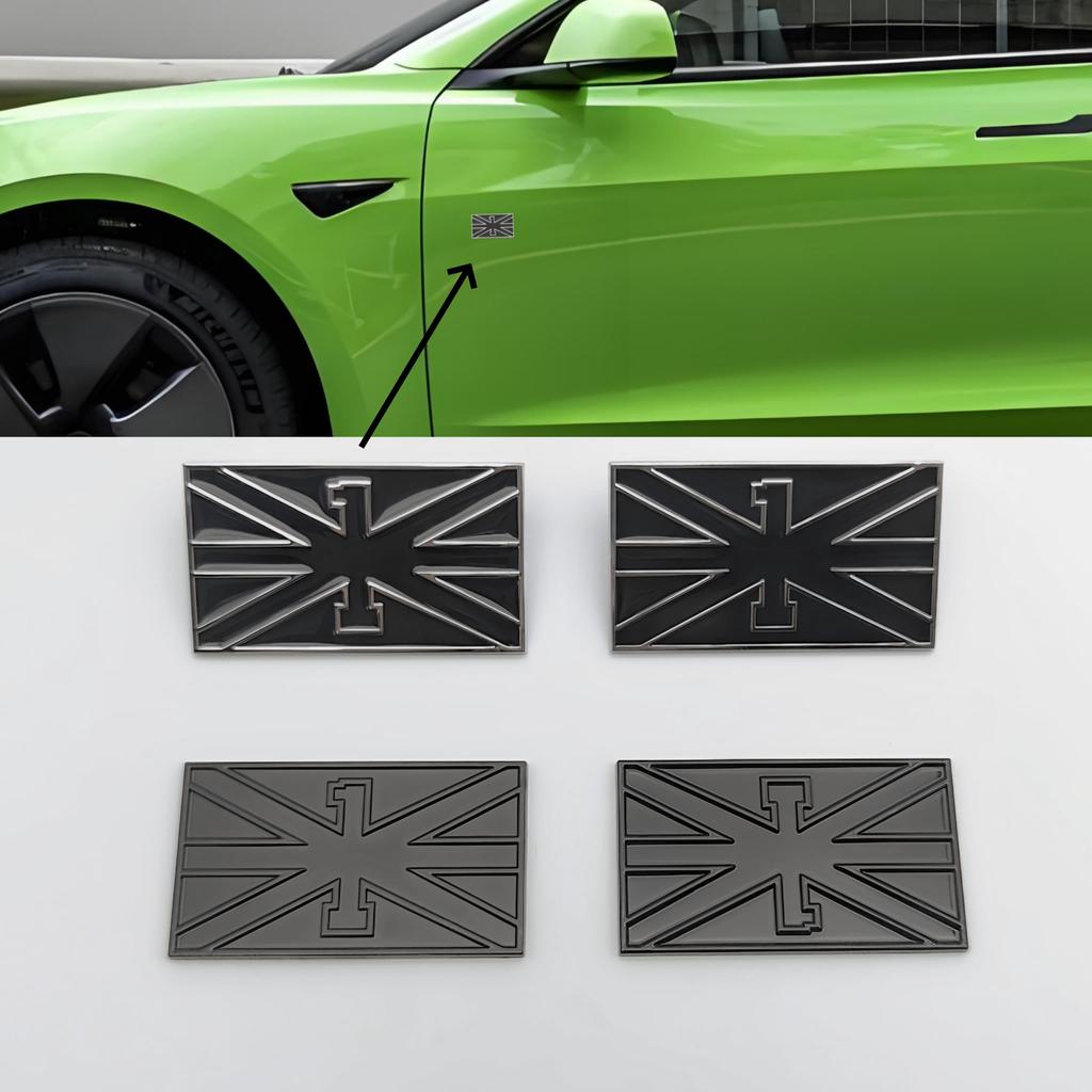 1pc 3D Metal British National Flag Emblem Decal Side Fender Rear Fender Badge Sticker for All Car There are Six Colors to Choose From