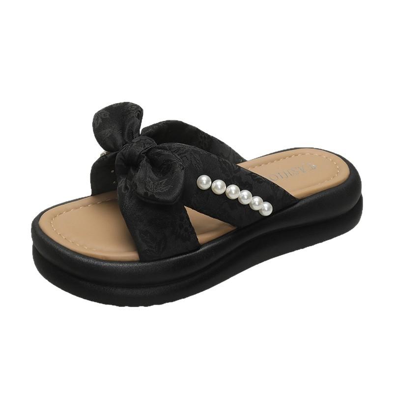 Cool slippers women's summer wear 2025 new platform beach shoes Internet celebrity women's casual fashion word slippers women