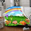 Custom Name Bugs Garden Party Blanket For Couch Bed Plush Cozy Fuzzy Blanket Super Soft Warm Blankets For Fall And Winter 09167