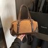 Bolsa Casual Grande Capaci Suede Mulher Nova Retrô Marrom Ombro Commuter Bolsa Travesseiro Carteiras e Bolsas