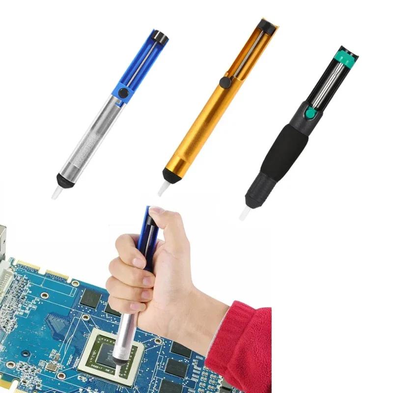 Aluminum metal desoldering pump desoldering gun desoldering pen disassembly vacuum soldering iron desoldering tool manual weldin