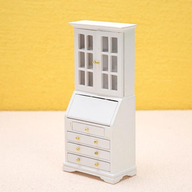 

Dollhouse Miniature European Style Bookcase Storage Cabinet Locker Cupboard Wooden Furniture Model Doll House Home Decor 1 12 Kid Friendly