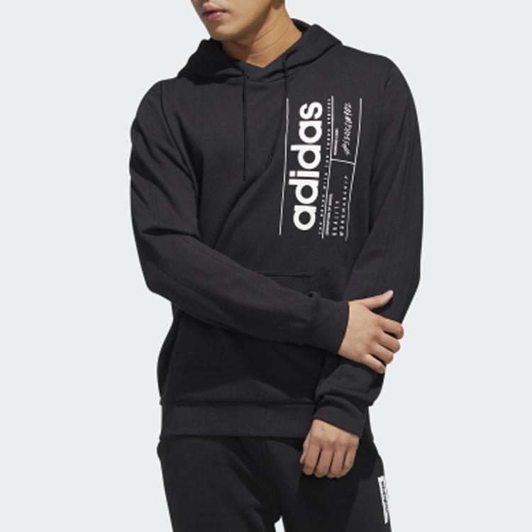 adidas Sweatshirts Men's Black Hooded Moderate Regular FM6016