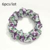 6pcs/lot Scrunchies for Hair Elastic Scrunchy Women Small Chiffon Floral Fabric Fashion Cute Daisy Garden Vocation