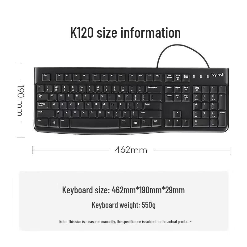 Logitech K120 Wired Office Keyboard