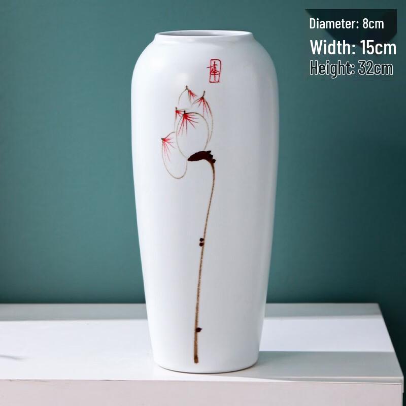 Lianpin Hui Handmålad Keramisk Retro Vas & Blomkruka (Set om 2)