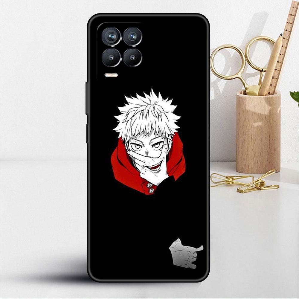 Süße Jujutsu Kaisen Anime-Hülle für Realme 8 C21y GT Neo 2 3 8i C21 7 C11 6 C12 C35 C3 GT 9 Pro C12 Silikon-TPU-Telefonabdeckung