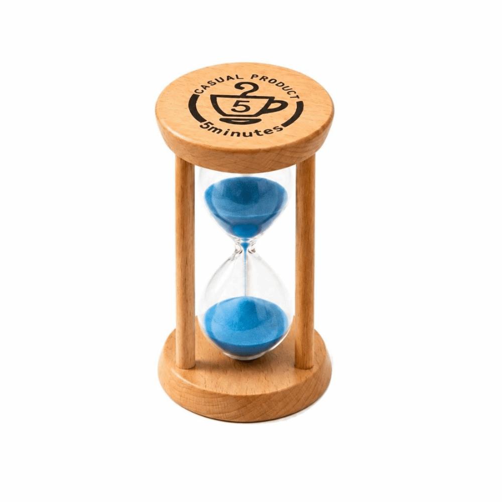 5 Minutes Wooden Hourglass Timer Portable Mini Sandglass Timer Sand Clock Timer  Toothbrush Timer
