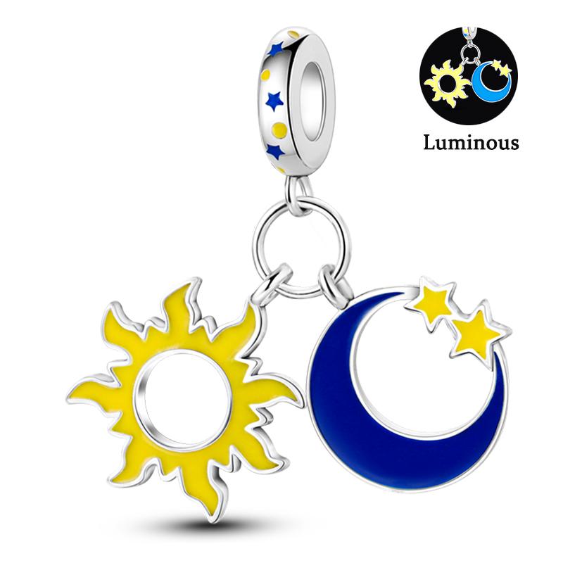 Charm Bead Components Compatible With Pan Copper Metal Firefly Ocean Star Butterfly Glowing Changing Color Trendy Authentic Original Bracelets Do It