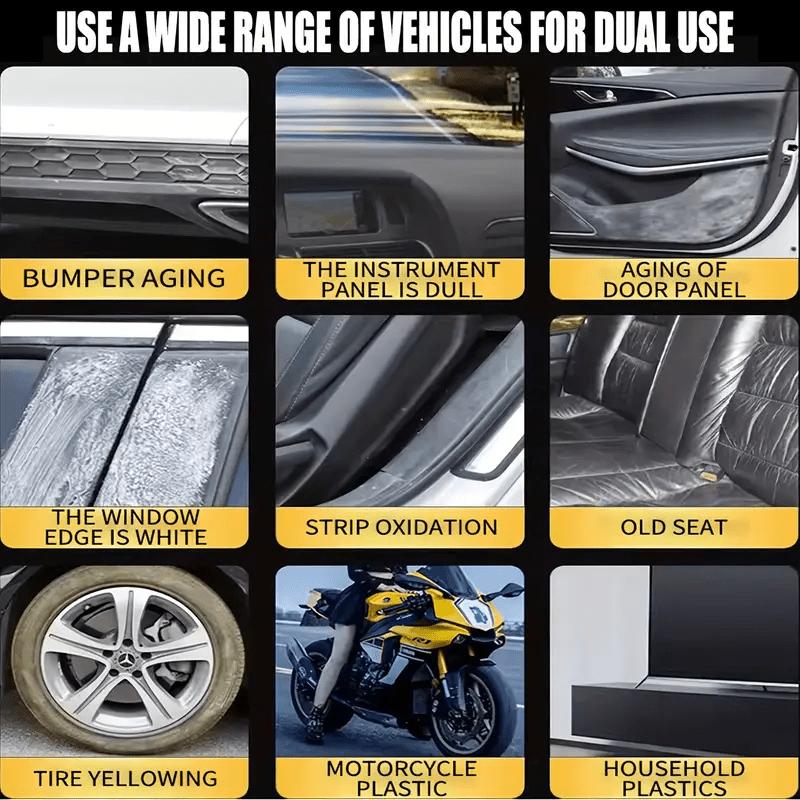 Multifunktionale Reifenpolitur, Autogummi-Reparaturflüssigkeit, Armaturenbrett-Restaurierungsmittel, Lederpflege & Sofasitz-Wartung