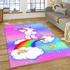 3D Cute Unicorn Cartoon Animal Carpet Rug for Home Living Room Bedroom Sofa Doormat Decor,Child Play Area Rug Non-slip Floor Mat