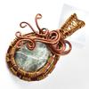 A+ Certified Natural Labradorite 77.2 Ct Copper Wire Wrapped Pear Cut Pendant