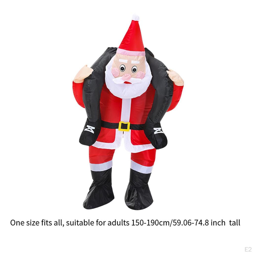 Inflatable Santa Costume Festive Suit Claus for Party Xmas