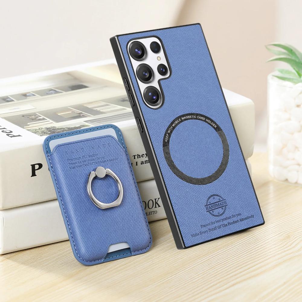 Luxury Leather Card Slot Holder Phone Case For Samsung Galaxy S26+ S25 S24 S23 S22 FE A56 A36 A16 A17 A07 Magnetic Wallet Cover