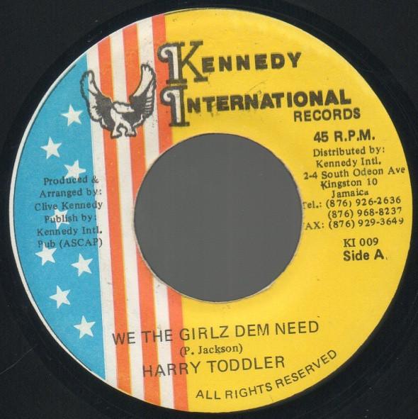 

7-дюймовая пластинка HARRY TODDLER We The Girlz Dem Need KI009 Kennedy Interna Ямайка Регги Ска Даб Б/у