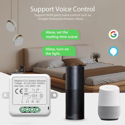 Smart Apple Homekit Matter WiFi Swtich Module DIY Bulb Circuit Breaker App Control Voice Assistant Via Siri Google Home Alexa