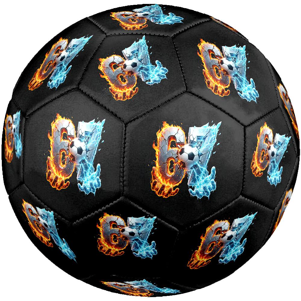 1pc Number "67" Soccer Ball Size 5 Football Machine-Stitched Indoor/Outdoor Training and Matches Unique Gift for Soccer Lovers As a Gift FT01