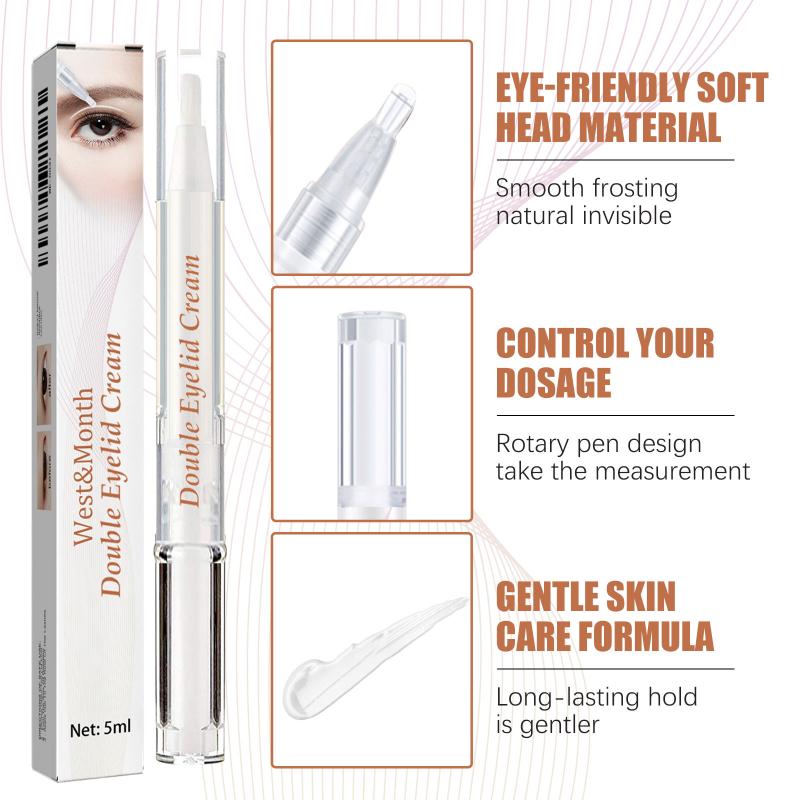 Long Lasting Waterproof Double Eyelid Setting Cream Fast Dry Invisible Natural Look for Busy Mornings