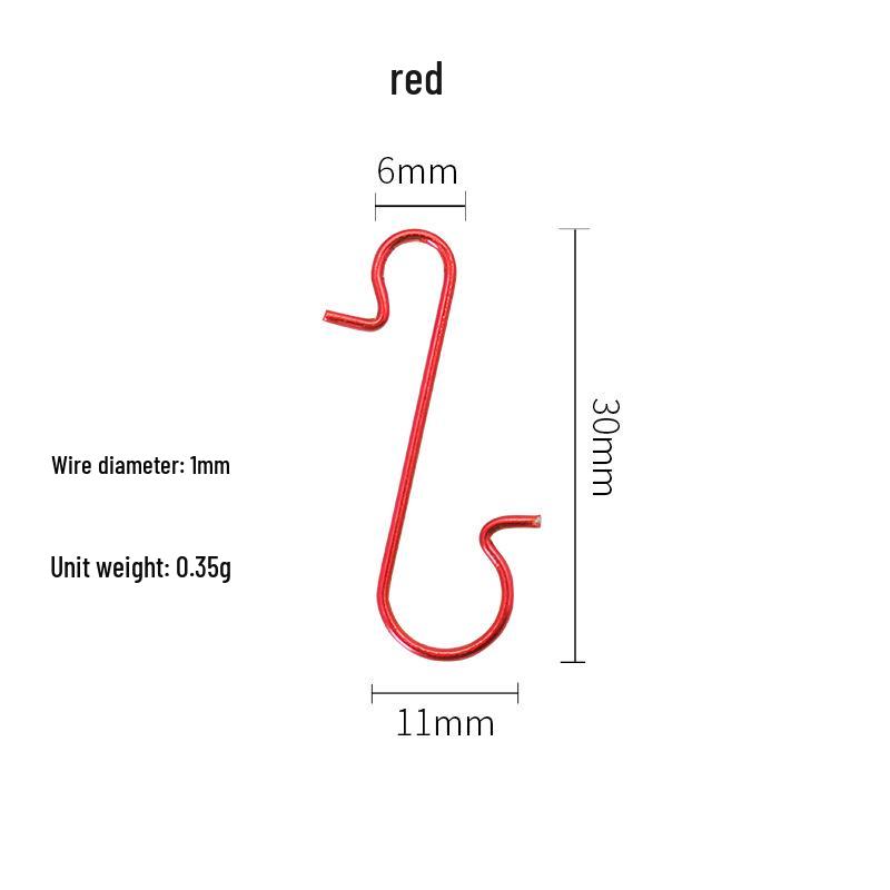 Creative S-shaped Christmas Tree Decoration Hooks