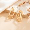 1 Pezzo Punk Oro Doppio Strato Ear Cuff per Donne Geometrico Linee Irregolari Clip per Orecchio Senza Foro Gioielli Moda Unici Regalo