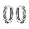Original 925 Silver Pink Purple Flowers Plants Leaf Series Earring Hoop Earrings Women Fashion Jewelry Party Gifts