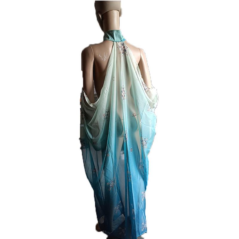Halloween Costume Women Shawl Cape Cloak Medieval Neck Cape Shawl Cosplay Princess Witch Bride Party Chiffon Light Coat Robe