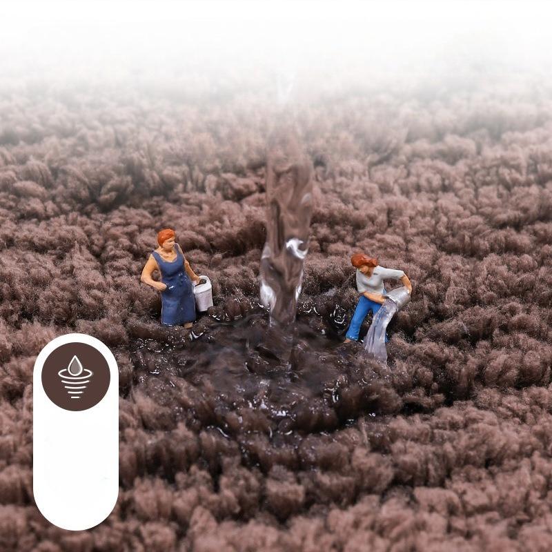 Machine Washable Durable Toilet Mat Thickened Bathroom Carpet Long Hair Carpet Water Absorbtion Anti Slip Bathroom Mat