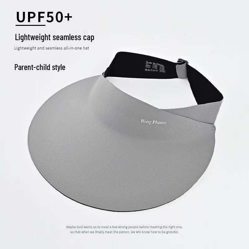 Kid's UPF50+ Sun Visor Hat, Unisex Wide Brim for UV Protection