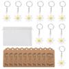 Pack of 30 Daisys Florals Keychains with Gratitudes Cards Handmade Party Favors Stylish Women Bag Key Hanging Ornament