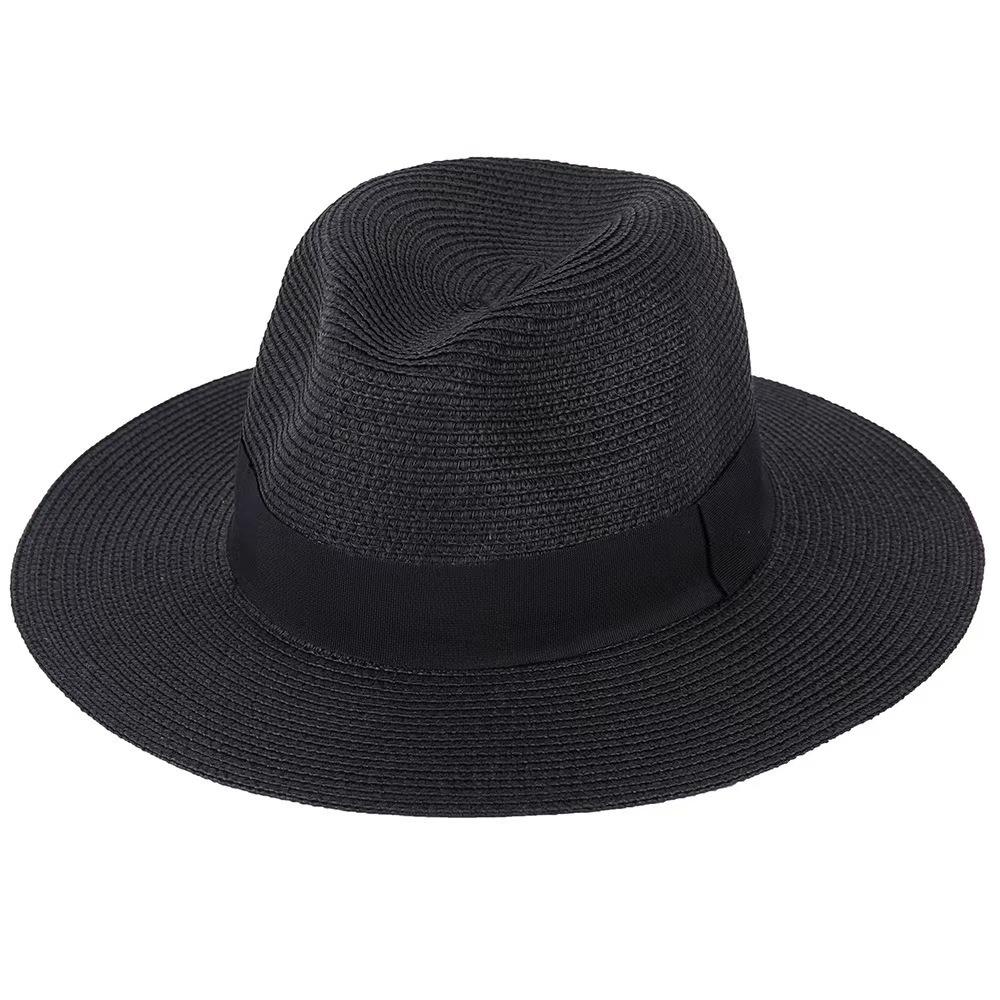 

Summer Fashion Straw Hat Dress Up Adult Top Hat Hand-Woven Sunshade Sunscreen Hat Spot One Size