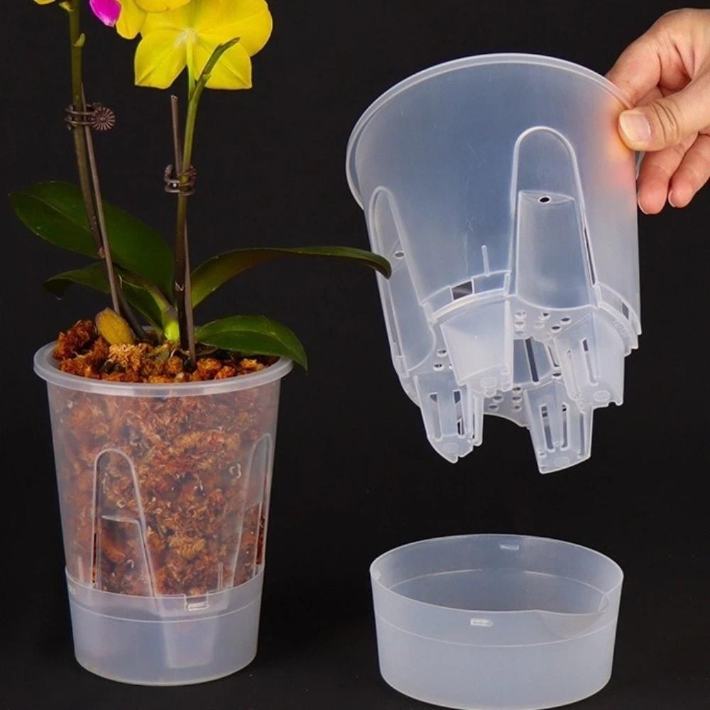 Plastic Self Absorbing Flowerpot Thickened Tall Drain Holes Breathable Flowerpot Large Capacity Water Storage Lazy Flowerpot