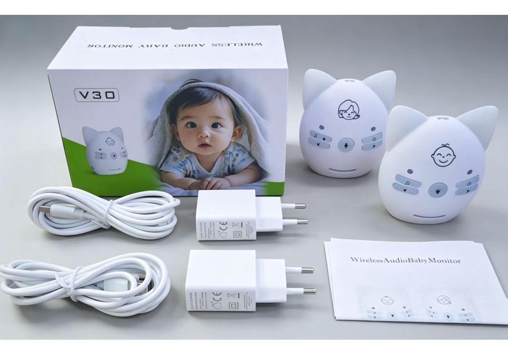 V30 Kabelloser Sprachmonitor für Babys & Ältere - Unterstützt Trockenbatterien