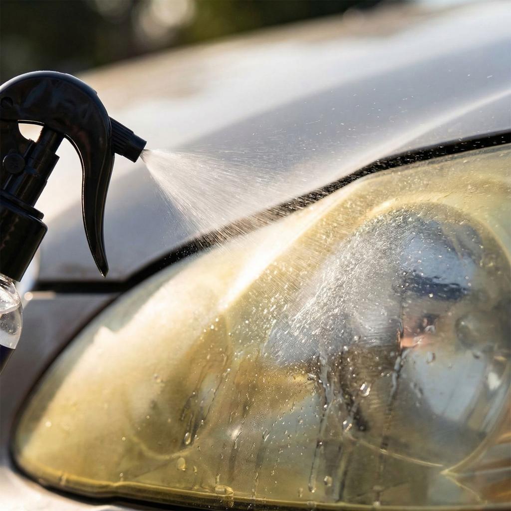 60ml Čisticí prostředek a nástroj na čištění světlometů automobilu, Nástroj na odstraňování škrábanců a zažloutnutí světlometů, Obnova světlometů automobilu