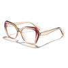 Ryan's new anti-blue glasses women's European, American ins fashion polygon face small myopia frame glasses