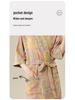 Pure Cotton Double Gauze Chinese Style Couple Bathrobe - Spring/Summer, Thin, Absorbent, Quick-Drying Pajamas/Homewear