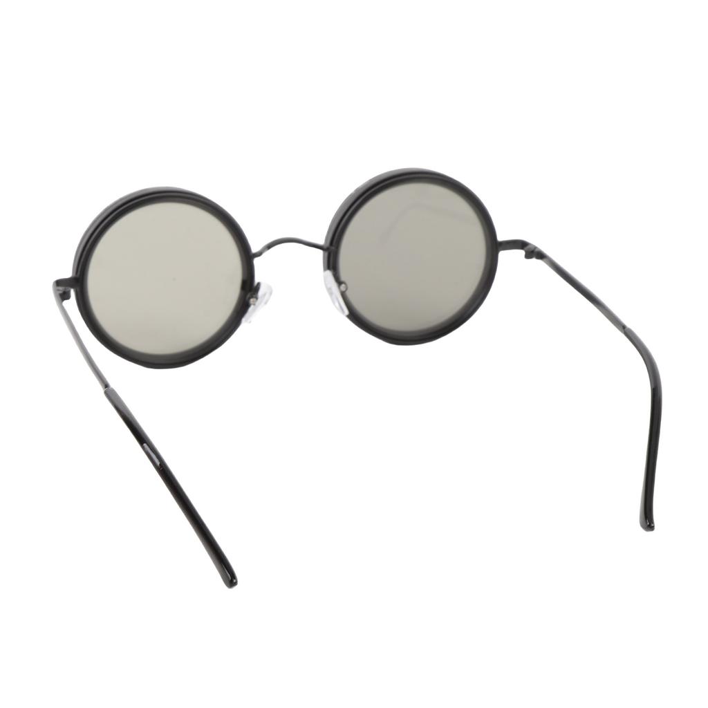 Adjustable Tint Sunglasses Round 49MM Lens Sun Proof Polarized Sunglasses with ND Filter for Men Fishing