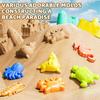 31Pcs Beach Toys for Kids Sand Toys Kit Bucket Shovel Rake Toys for Beach Animal Dinosaur Molds Travel Sandbox Children Toys