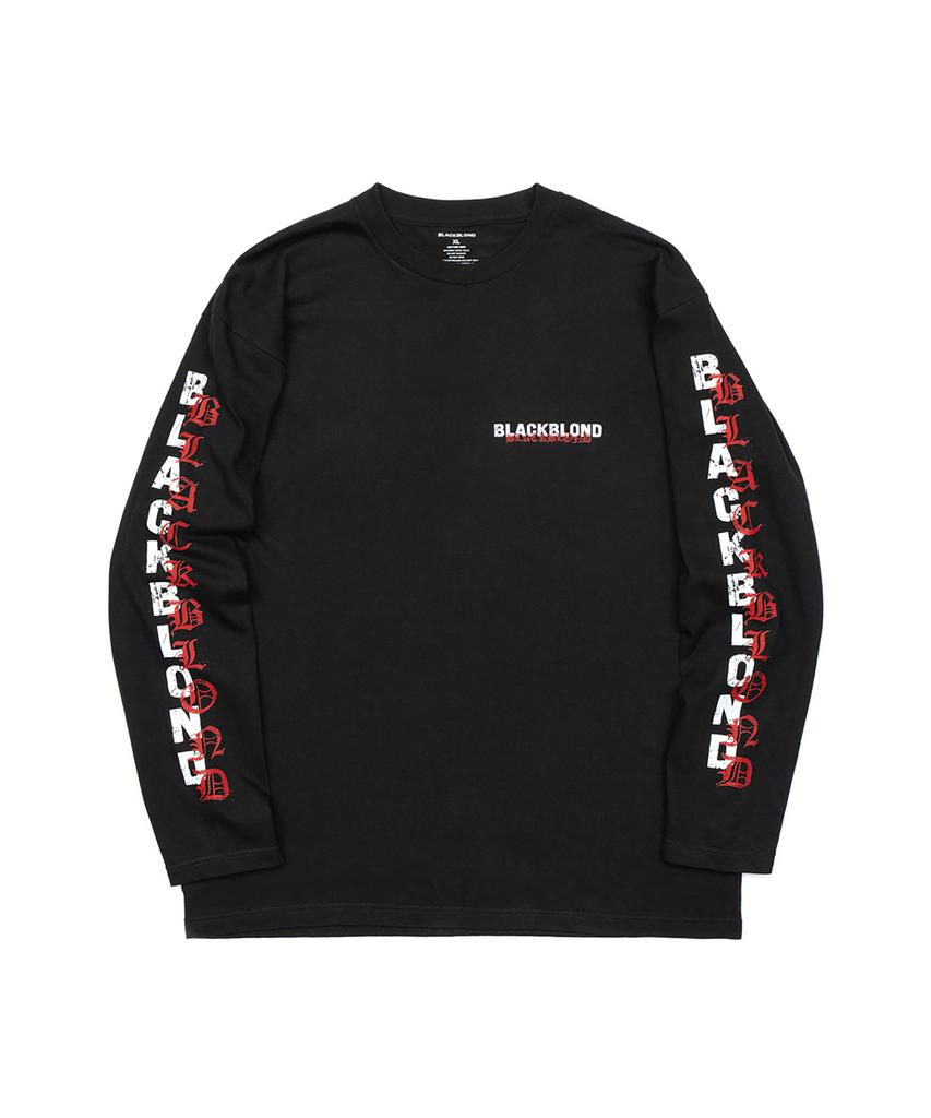 BLACKBLOND Vividi Overlap Logo Long Sleeve Tee (Black)