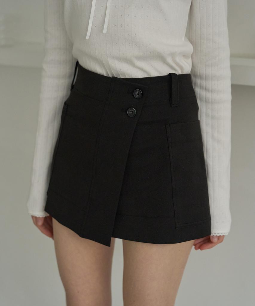 Oo Ml Mini Wrap Skirt (Black)