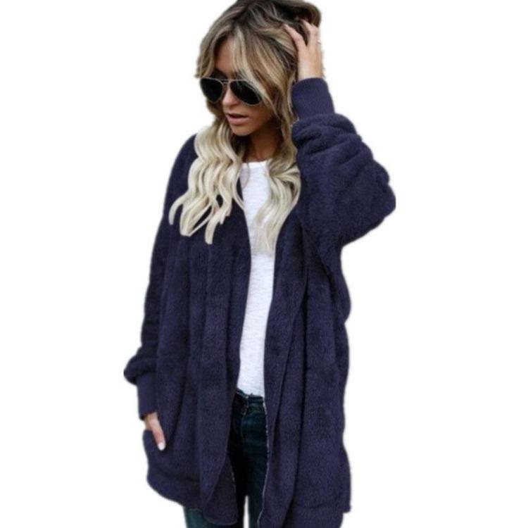 Women's Winter Warm Hooded Cardigan Long Sleeve Comfortable Hoodie Coat Fashion Windbreaker for Lady